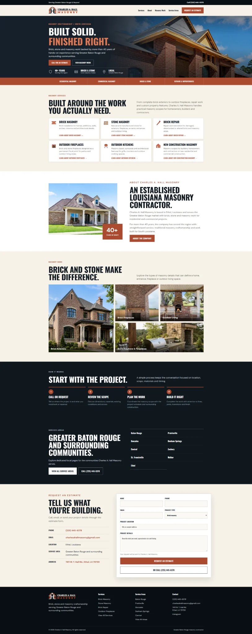Charles A. Hall Masonry website